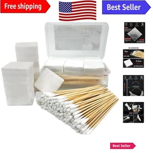 Bamboo Stick Swabs and Lint-Free Gun Cleaning Patches - Multi-Use 500-Piece Set - Picture 1 of 11