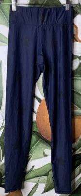 Terez XS Navy Blue Black Star Foil Printed Uplift Tall-Band Legging - Image 1 of 4