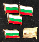 JOBLOT OF  5 BULGARIA BULGARIAN NATIONAL FLAG ENAMEL PIN BADGES