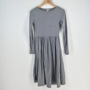 Asos womens dress size 6 fit flare long sleeve grey round neck 069084 - Picture 1 of 8