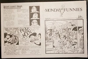 MONDAY FUNNIES #1 - 5.5, OW-W - Tabloid - Comix - 1st printing - Tough to find - Picture 1 of 2