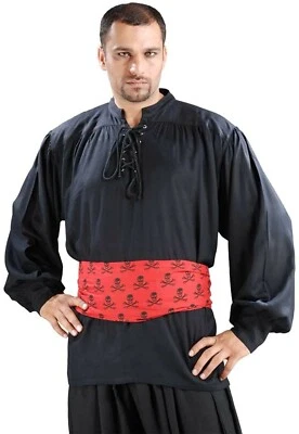 Рубашка средневековый поэт пират Cap'n Quincy косплей костюм рубашка - Изображение 1 из 2