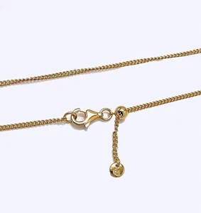 NEW 100%  Authentic PANDORA 14K Gold Logo Curb Chain Necklace 368638C00 - Picture 1 of 8