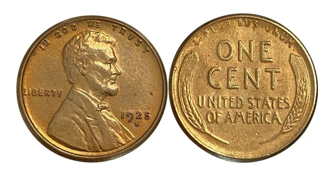 1925-S Lincoln Penny Coin Id #03IG6% Cover