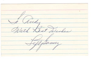 Lefty Gomez Signed Index Card / Autographed MLB Baseball HOF - Picture 1 of 1