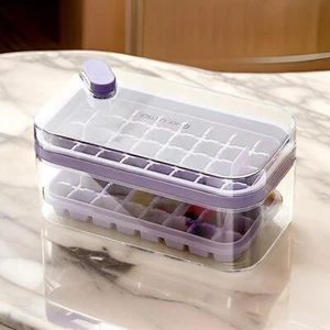 All-in-One Easy Release Ice Cube Tray  Set Ice Molds + Ice Bucket + Ice Scoop - Picture 1 of 12