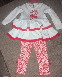 Boutique Peaches N Cream 4t Christmas Outfit - Picture 1 of 8