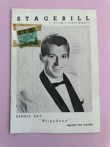 1960 Melody Top Theatre Chicago, Dennis Day Brigadoon playbill ticket stub - Picture 1 of 13