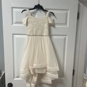 Girls SPEECHLESS Fancy w/ Lace Bodice Crystal Beaded Waist Hi- Low Sz 7 - Picture 1 of 12