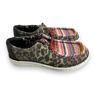 Justin Brands Women Casual Moc Hazer- Leopard Print/ Multi #JL173 Size 6 M - Picture 1 of 9