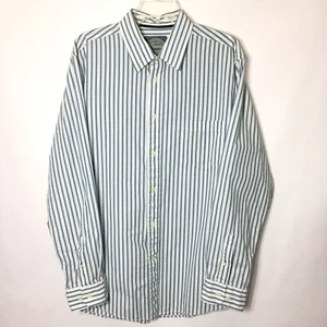 Consensus Shirt Mens Large Blue Striped Long Sleeve Button Front - Picture 1 of 8