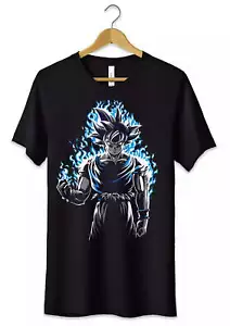 T-Shirt Goku Ultra Istinto Maglietta Dragon Ball Super Nera Unisex Tshirt Anime - Picture 1 of 3