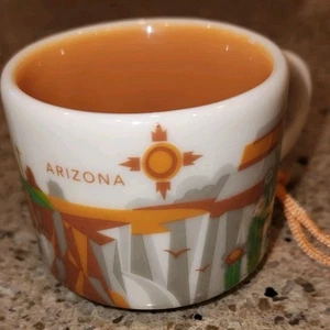 Starbucks 2017 Arizona You Are Here Collection Mini Mug Ornament Desert Design - Bild 1 von 6