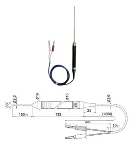 KYORITSU K-type temperature probe for liquids and semi-solids MODEL8407 NEW - Picture 1 of 2