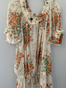 Madison Damen Bluse Boho Landhaus Kern mit Rüschen vorne Gr. XL 3/4 Ärmel - Bild 1 von 19