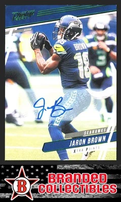 2020 Panini Prestige Jaron Brown Xtra Points Signatures Auto Rookie RC Seahawks - Image 1 of 2