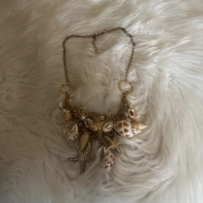 Collar Ocean SHELLS Beach STARFISH Sea PEARLS Shells Foto 1 de 3