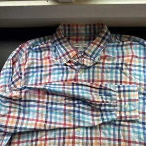 Peter Millar Summer Comfort Men’s Plaid L/S Button Shirt XL - Picture 1 of 8