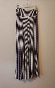 MERONA Navy & White Stripe Maxi Skirt Size M - Picture 1 of 2