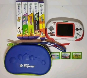 Disney Cars Leapfrog Leapster Explorer Handheld Learning System 8 Games Case - Picture 1 of 6