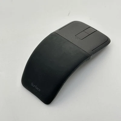Microsoft Surface Arc Touch Wireless Bluetooth Black Mouse 1592 No Dongle Tested - Image 1 of 4