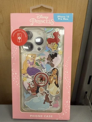 NUEVO Estuche Disney Princess iPhone 15 Pro Max Inalámbrico Carga Rápida Foto 1 de 4