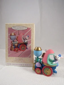 1996 HALLMARK KEEPSAKE LOCOMOTIVE COTTONTAIL EXPRESS ORNAMENT 2" TALL - Picture 1 of 1