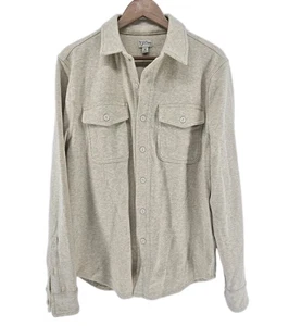 J. Crew Seaboard weiches Strickshirt in klassischem meliertem cremefarbenes Medium Hemdjacke - Bild 1 von 4