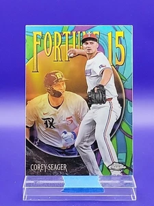 Corey Seager 2025 Topps Chrome Fortune 15 π₯ Rangers - Picture 1 of 2