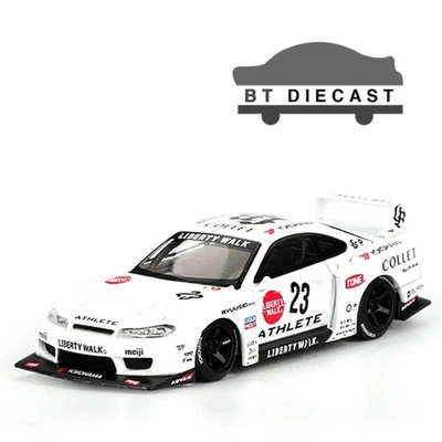 MINI GT LBWK LB-SUPER SILHOUETTE NISSAN S15 SILVIA ATHLETE 1 1/64 WHITE MGT01054 - Image 1 of 4