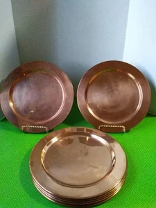 Kupfer Teller 8er Set Ladegerät Speiseteller 11 Zoll - Bild 1 von 6