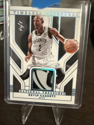 Kevin Garnett National Treasure 1/1 Game Used PatchBasketball Card Brooklyn Nets - Image 1 of 4