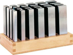 FORMAT Parallelunterlagen-Satz, Super-Präzision Länge 150 mm, im Holzständer - Bild 1 von 2