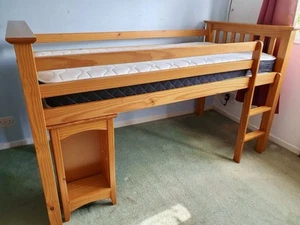 Mid Sleeper Bed with Pull-Out Desk By Julian Bowen - Picture 1 of 16