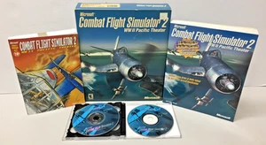 COMPLETE Microsoft Combat Flight Simulator 2 PC CD-ROM Guide CIB Manual BIG BOX - Picture 1 of 15