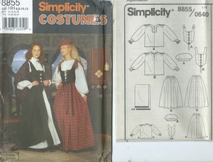 S 8855 sewing pattern Celtic Scotch COSTUME sew BLOUSE VEST SKIRT sz 6~12 UNCUT  - Picture 1 of 2