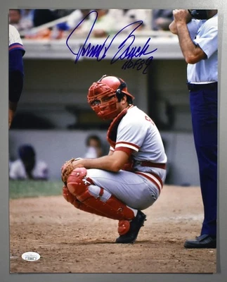 Fotografía autógrafa firmada por Johnny Bench "HOF 88" Cincinnati Reds 11x14 JSA HOLO Foto 1 de 2