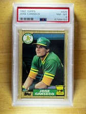 1987 Topps All Star Rookie Jose Canseco #620 PSA 8 NM Mint Fresh Slab Centered