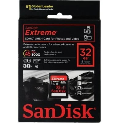 Sandisk 32G HD extreme V20 video SD card for Pentax K-S1 KS1 K S1 K-5 IIs K-3 K3 - Image 1 of 2