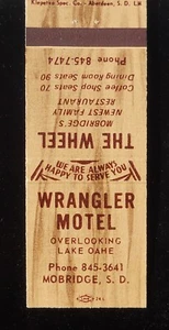 Wrangler Motel 1970 con vistas al lago Oahe restaurante la rueda Mobridge SD MB - Imagen 1 de 2