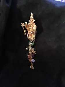 Kirks Folly Wizard Pin Goldtone 2 3/4 In - Picture 1 of 2