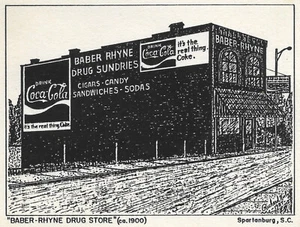 1987 Barber-Rhyne Coca-Cola Spartanburg Sc bolígrafo y tinta Richard Kirby tarjeta de nota G1 - Imagen 1 de 3