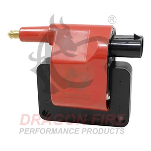 DRAGON FIRE Ignition Coil for 91-97 Jeep Plymouth Dodge Chrysler w/ Oval Plug - Picture 1 of 7