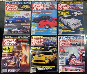 (6) 1987 SUPER STOCK & DRAG ILLUSTRATED ~ Bernstein Gwynn Iroc Chevy Pomona 87 - Picture 1 of 7