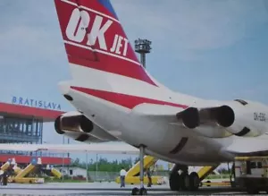1980 CSA Czech Airlines sezione coda Ilyushin IL-62 aereo cartolina inutilizzata - Foto 1 di 2