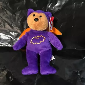 2008 Ty Beanie Baby Eeks The Bear Halloweenie Beanies Babys Fledermaus Halloween 35114 - Bild 1 von 10