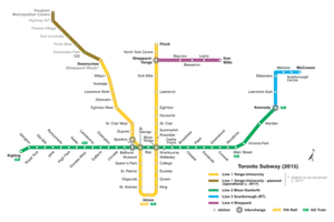 Toronto Canada Metro System Subway Diagram Map Train Rail Railroad 24 x 36" - Picture 1 of 1