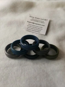 Roqaction Ring men's 6 silicone rings size ring size 10 and up, free shipping - Picture 1 of 4