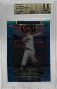 2022 Panini Select Baseball Eddie Matthews #87 Concourse Light Blue Prizm /149 - Picture 1 of 2