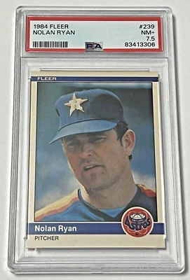 1984 Fleer #239 Nolan Ryan Houston Astros Baseball Card PSA 7.5 NM+ - Image 1 of 3